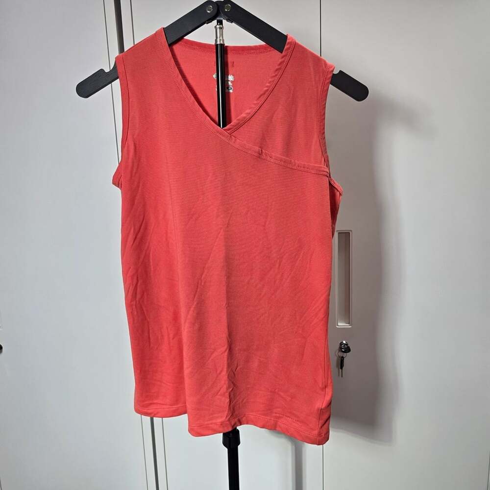 Columbia V-Neck Tank Top Size M Coral Sleeveless